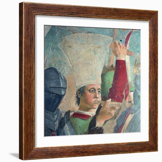 The Legend of the Cross: Defeat and Beheading of Chosroes (Battle of Heraclius Against Chosroes)-Piero della Francesca-Framed Giclee Print