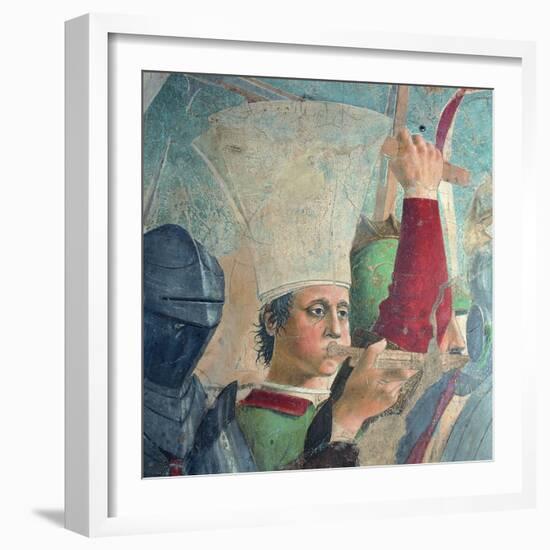 The Legend of the Cross: Defeat and Beheading of Chosroes (Battle of Heraclius Against Chosroes)-Piero della Francesca-Framed Giclee Print