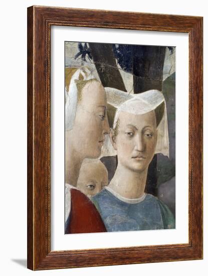 The Legend of the True Cross, the Queen of Sheba Worshipping the Wood of the Cross-Piero della Francesca-Framed Giclee Print