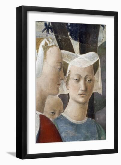 The Legend of the True Cross, the Queen of Sheba Worshipping the Wood of the Cross-Piero della Francesca-Framed Giclee Print