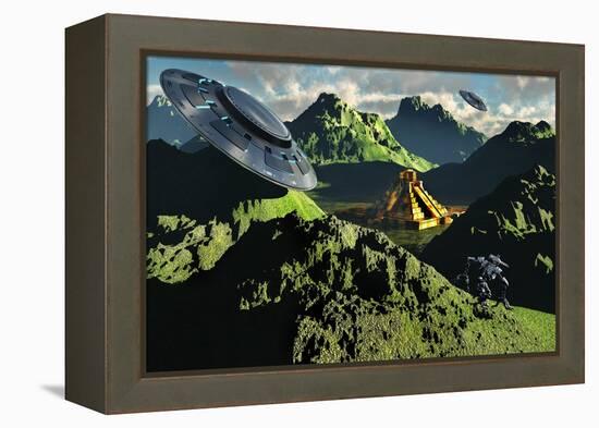 The Legendary South American Golden City of El Dorado in the Summer-null-Framed Stretched Canvas