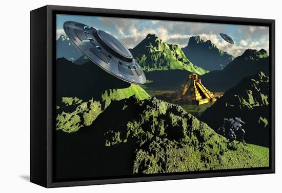 The Legendary South American Golden City of El Dorado in the Summer-null-Framed Stretched Canvas