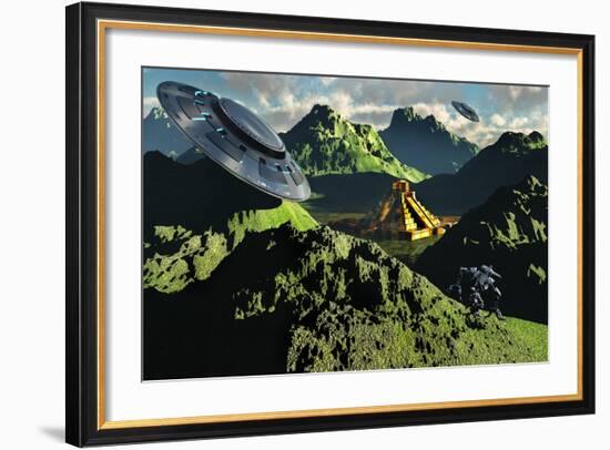 The Legendary South American Golden City of El Dorado in the Summer-null-Framed Art Print