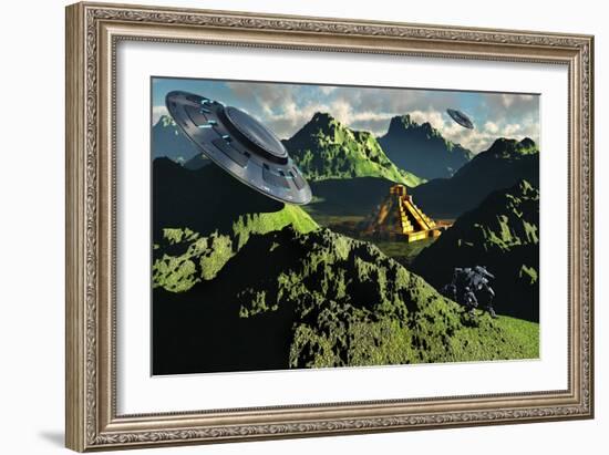 The Legendary South American Golden City of El Dorado in the Summer-null-Framed Art Print