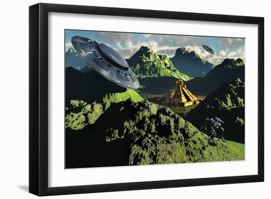 The Legendary South American Golden City of El Dorado in the Summer-null-Framed Art Print