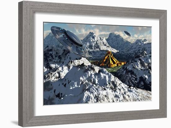 The Legendary South American Golden City of El Dorado in the Winter-null-Framed Art Print