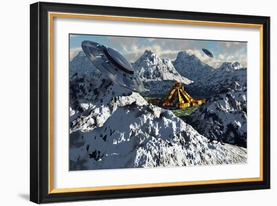 The Legendary South American Golden City of El Dorado in the Winter-null-Framed Art Print