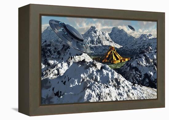 The Legendary South American Golden City of El Dorado in the Winter-null-Framed Stretched Canvas