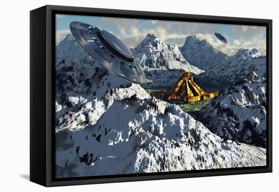 The Legendary South American Golden City of El Dorado in the Winter-null-Framed Stretched Canvas