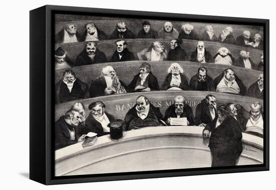 The Legislative Belly, 1834-Honore Daumier-Framed Premier Image Canvas