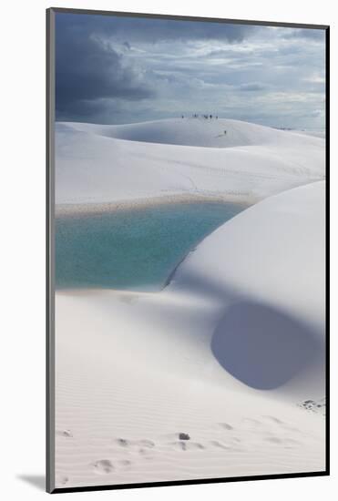 The Lencois Maranhenses Sand Dunes and Lagoons at Sunset in Maranhao State, Brazil-Alex Saberi-Mounted Photographic Print