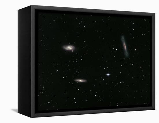 The Leo Triplet, Also Known as the M66 Group, is a Small Group of Galaxies in the Constellation Leo-Stocktrek Images-Framed Premier Image Canvas