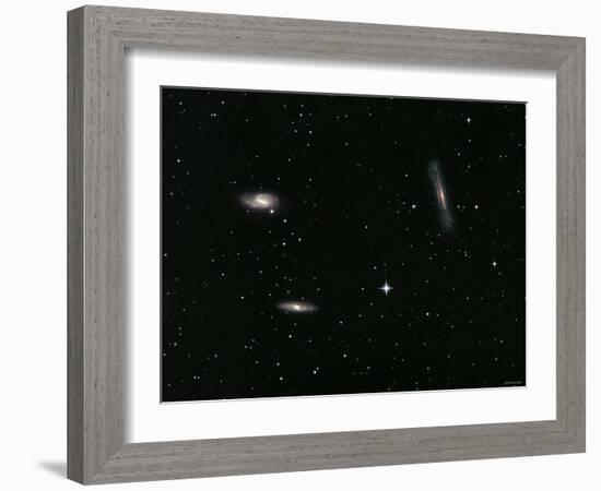 The Leo Triplet, Also Known as the M66 Group, is a Small Group of Galaxies in the Constellation Leo-Stocktrek Images-Framed Photographic Print