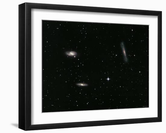 The Leo Triplet, Also Known as the M66 Group, is a Small Group of Galaxies in the Constellation Leo-Stocktrek Images-Framed Photographic Print