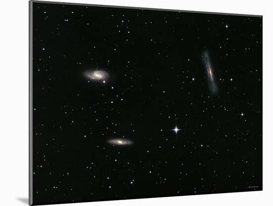 The Leo Triplet, Also Known as the M66 Group, is a Small Group of Galaxies in the Constellation Leo-Stocktrek Images-Mounted Photographic Print