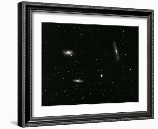 The Leo Triplet, Also Known as the M66 Group, is a Small Group of Galaxies in the Constellation Leo-Stocktrek Images-Framed Photographic Print