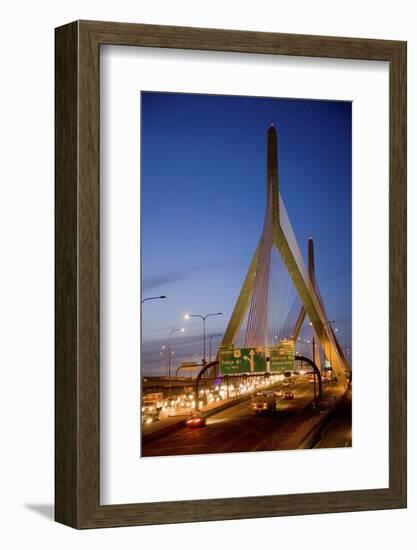 The Leonard P. Zakim Bunker Hill Bridge at Dusk-Joseph Sohm-Framed Photographic Print