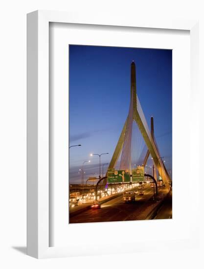 The Leonard P. Zakim Bunker Hill Bridge at Dusk-Joseph Sohm-Framed Photographic Print