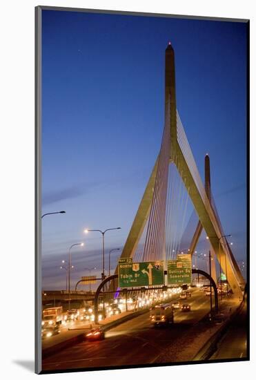 The Leonard P. Zakim Bunker Hill Bridge at Dusk-Joseph Sohm-Mounted Photographic Print