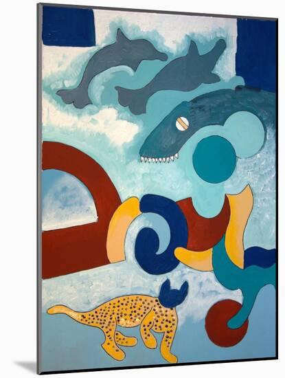The Leopard Has a Blue Head, 2009-Jan Groneberg-Mounted Giclee Print