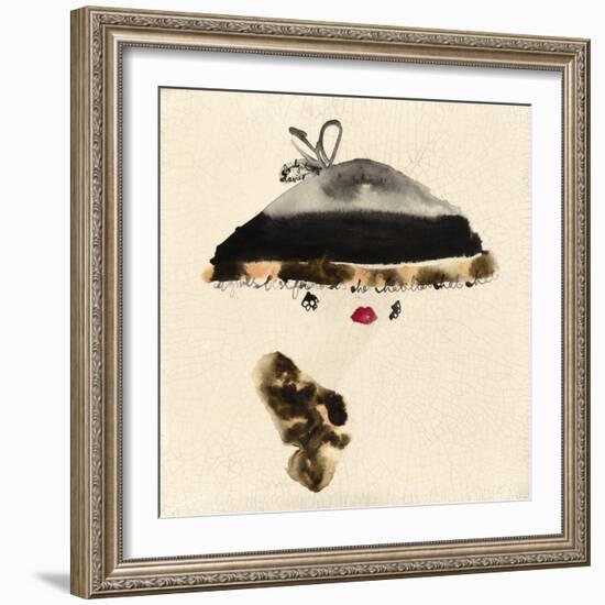 The Leopard Trimmed Hat-Bridget Davies-Framed Giclee Print