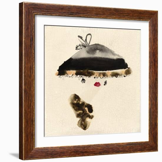 The Leopard Trimmed Hat-Bridget Davies-Framed Giclee Print