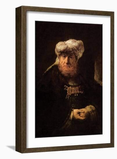 The Leper King Uzziah-Rembrandt van Rijn-Framed Art Print