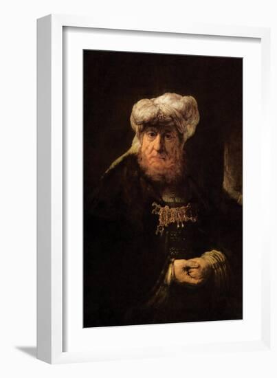 The Leper King Uzziah-Rembrandt van Rijn-Framed Art Print