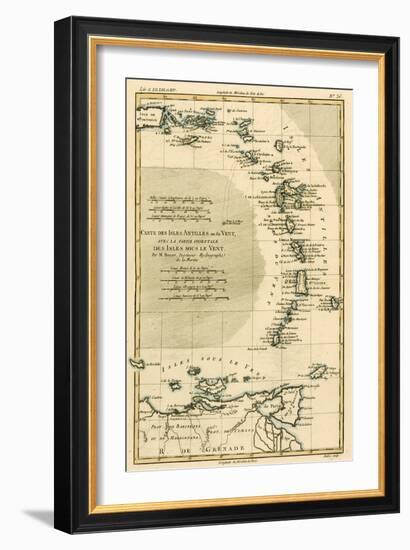 The Lesser Antilles or the Windward Islands, with the Eastern Part of the Leeward Islands, from…-Charles Marie Rigobert Bonne-Framed Giclee Print