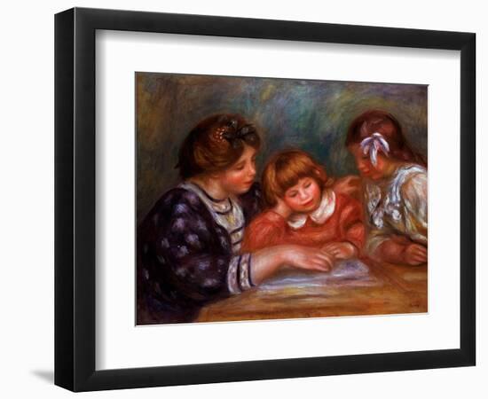 The Lesson, 1906-Pierre-Auguste Renoir-Framed Giclee Print