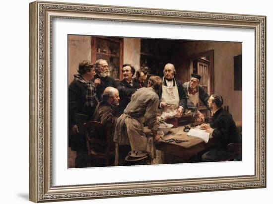 The Lesson of Claude Bernard (1813-78) Or, Session at the Vivisection Laboratory, 1889-Léon Augustin L'hermitte-Framed Giclee Print