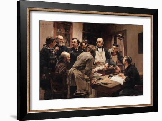 The Lesson of Claude Bernard (1813-78) Or, Session at the Vivisection Laboratory, 1889-Léon Augustin L'hermitte-Framed Giclee Print