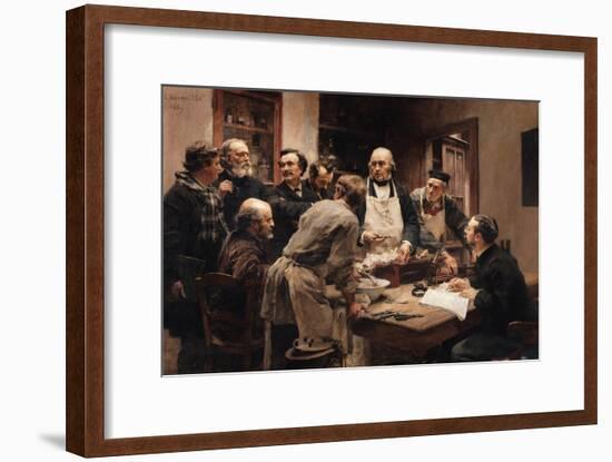 The Lesson of Claude Bernard (1813-78) Or, Session at the Vivisection Laboratory, 1889-Léon Augustin L'hermitte-Framed Giclee Print