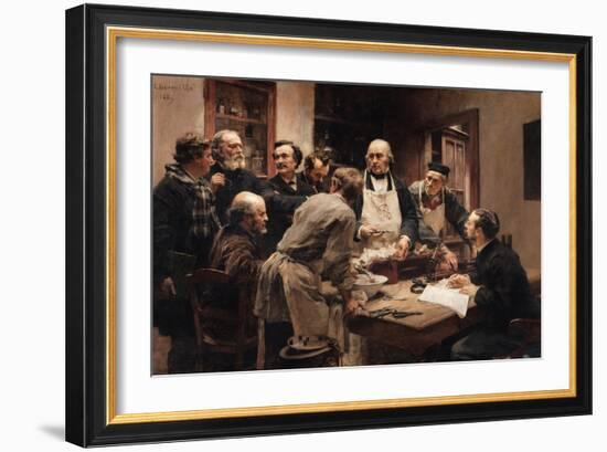 The Lesson of Claude Bernard (1813-78) Or, Session at the Vivisection Laboratory, 1889-Léon Augustin L'hermitte-Framed Giclee Print