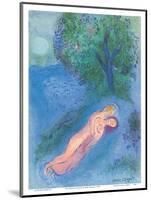 The Lesson of Philetas - From the Illustrated Book Daphnis and Chloë-Marc Chagall-Mounted Art Print