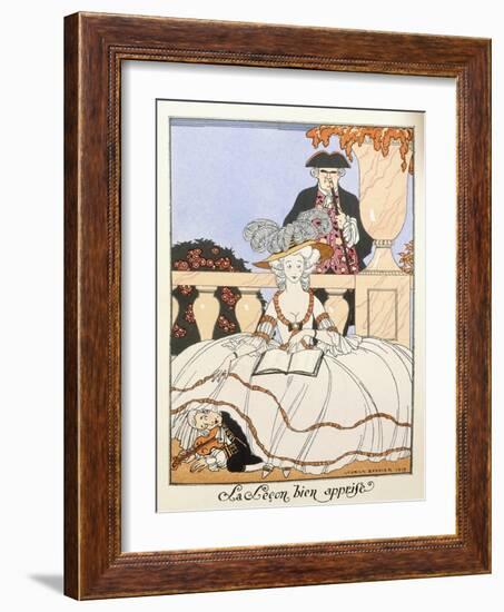 The Lesson Well Learned, 1919-Georges Barbier-Framed Giclee Print