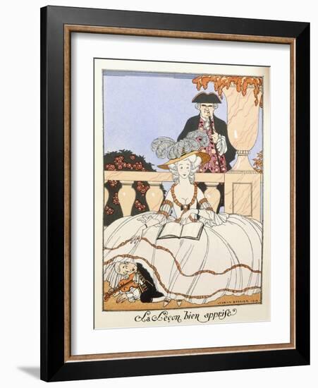 The Lesson Well Learned, 1919-Georges Barbier-Framed Giclee Print