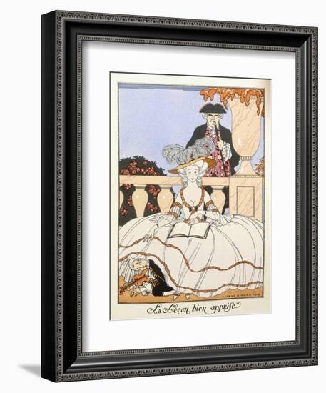 The Lesson Well Learned, 1919-Georges Barbier-Framed Giclee Print