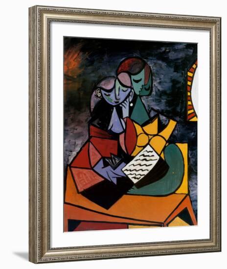 The Lesson-Pablo Picasso-Framed Art Print