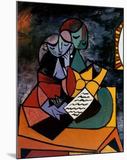 The Lesson-Pablo Picasso-Mounted Art Print