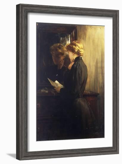 The Letter, 1910-James Carroll Beckwith-Framed Giclee Print