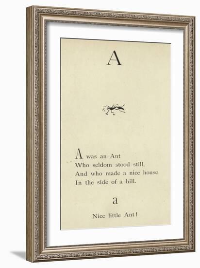 The Letter A-Edward Lear-Framed Giclee Print