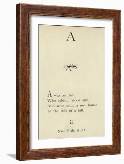 The Letter A-Edward Lear-Framed Giclee Print