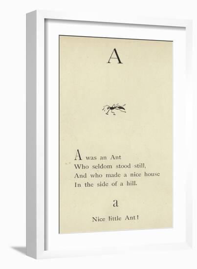 The Letter A-Edward Lear-Framed Giclee Print