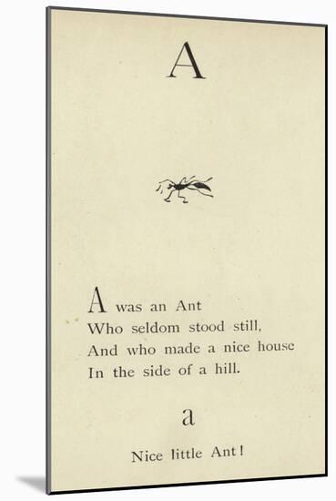The Letter A-Edward Lear-Mounted Giclee Print