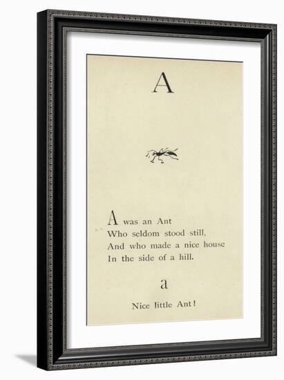 The Letter A-Edward Lear-Framed Giclee Print