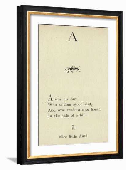 The Letter A-Edward Lear-Framed Giclee Print