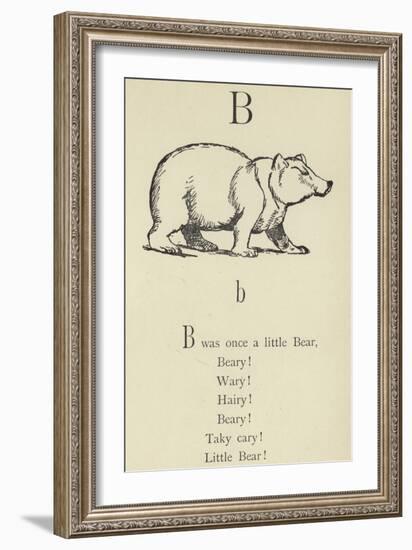 The Letter B-Edward Lear-Framed Giclee Print