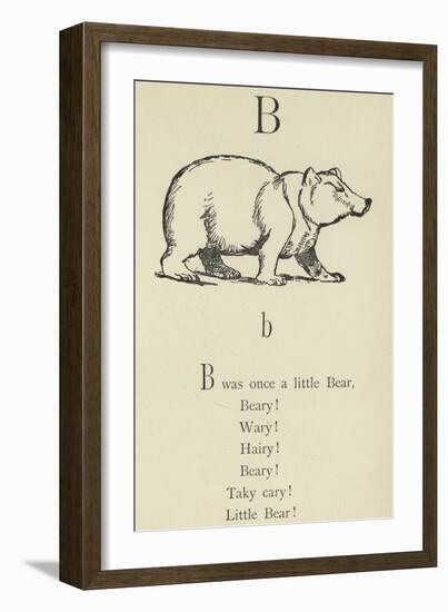 The Letter B-Edward Lear-Framed Giclee Print