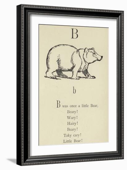 The Letter B-Edward Lear-Framed Giclee Print